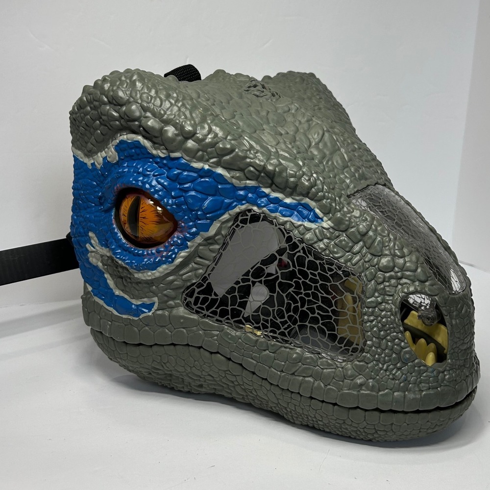 Jurassic World 2017‎ Roar Mask Blue Velociraptor Dinosaur Kids Costume Prop